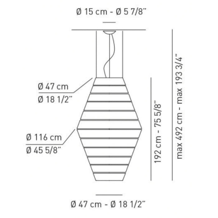 Axo USLAYD Layers D 9-lt 46" Pendant