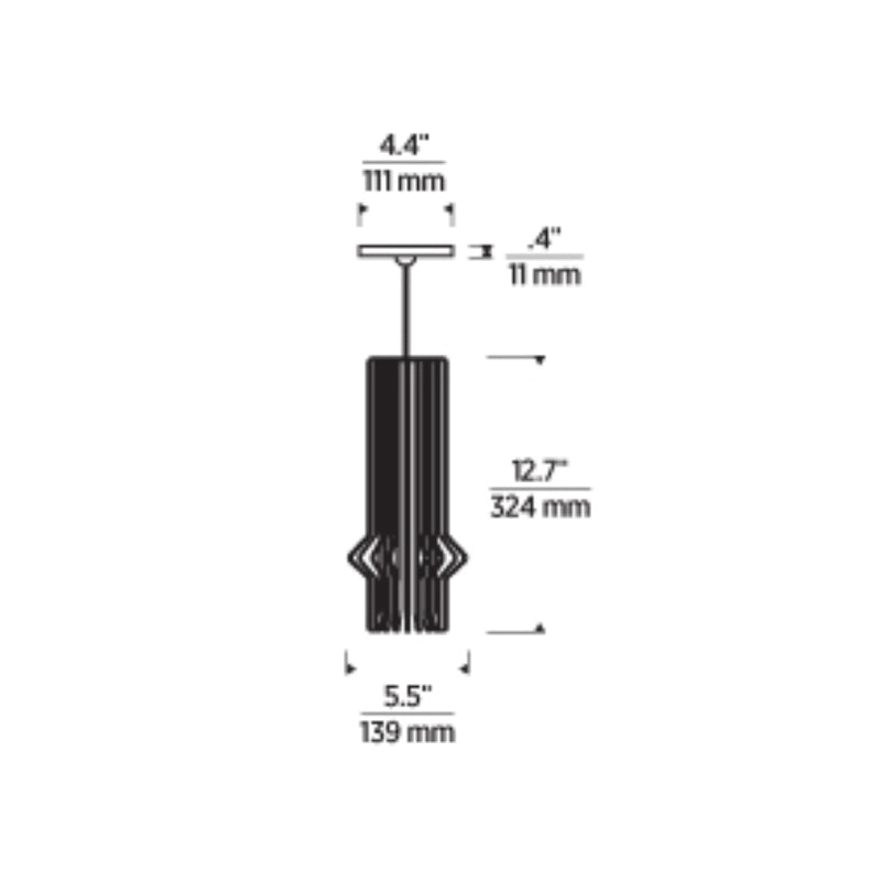 Tech 700FJSYR Mini Syrma 1-lt 6" Low Voltage Pendant (Freejack)