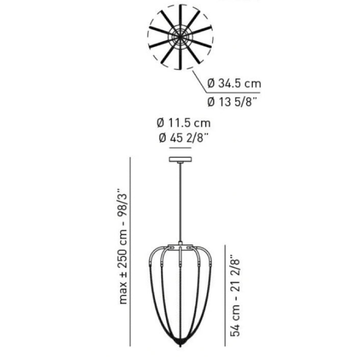 Axo USALYS34 Alysoid 1-lt 14" LED Pendant