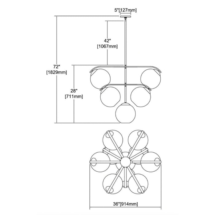 ELK 32354 Collective 10-lt 36" Chandelier