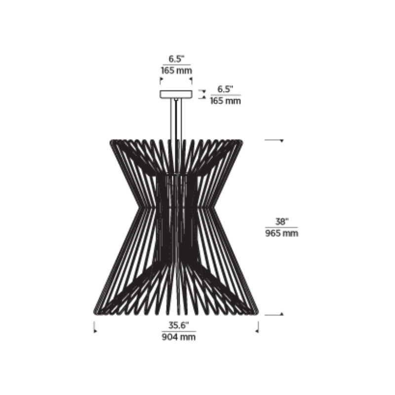 Visual Comfort 700TDSYRGP Syrma Grande 37" LED Line Voltage Pendant