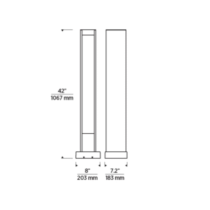 Tech 700OBSYN Syntra 42" Tall Outdoor LED Bollard