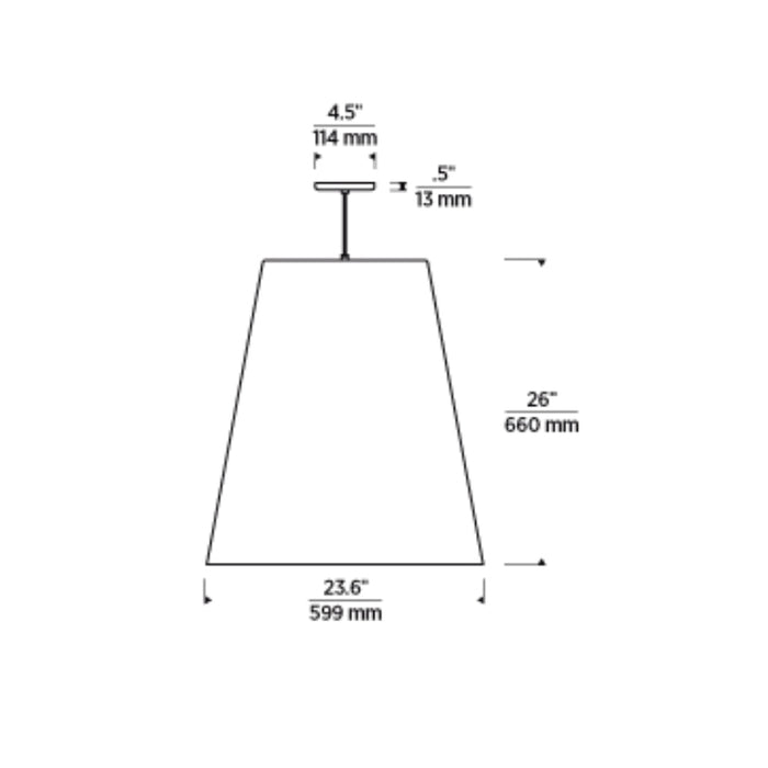 Tech 700TDGUNP Gunnar 1-lt 24" Line Voltage Pendant
