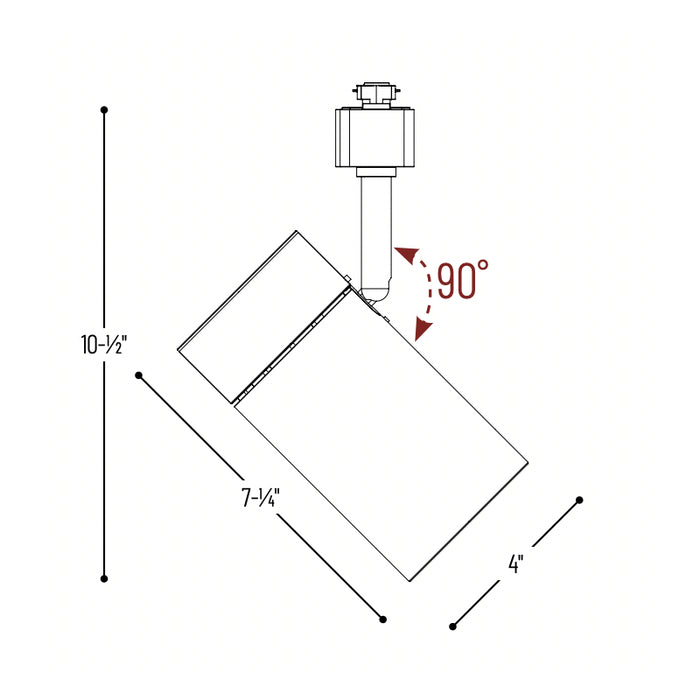 Nora NTE-866 Max XL 38W LED Track Head, H Style