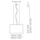 Axo USVEL100 Velvet 3-lt 39" LED Pendant