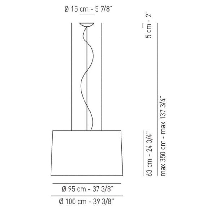 Axo USVEL100 Velvet 3-lt 39" LED Pendant