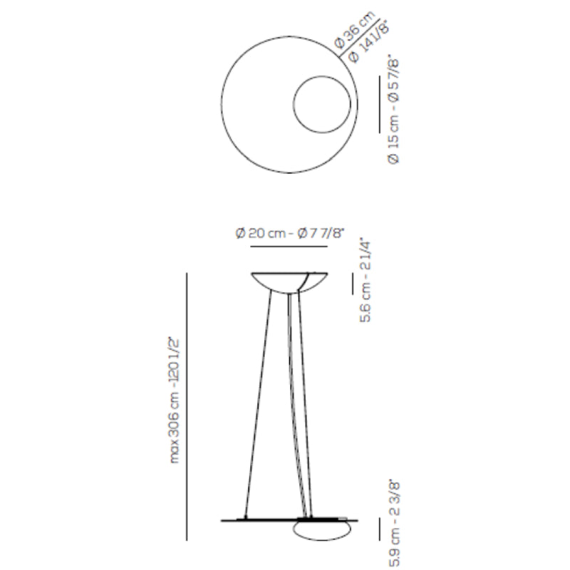 Axo USKWIC36 Kwic 1-lt 14" LED Pendant