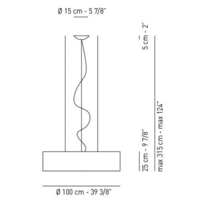 Axo USSKI100 Skin 6-lt 39" Pendant