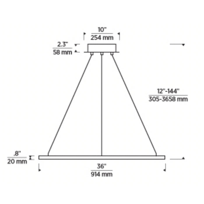 Tech 700VLV36 Vellavi 36" LED Chandelier