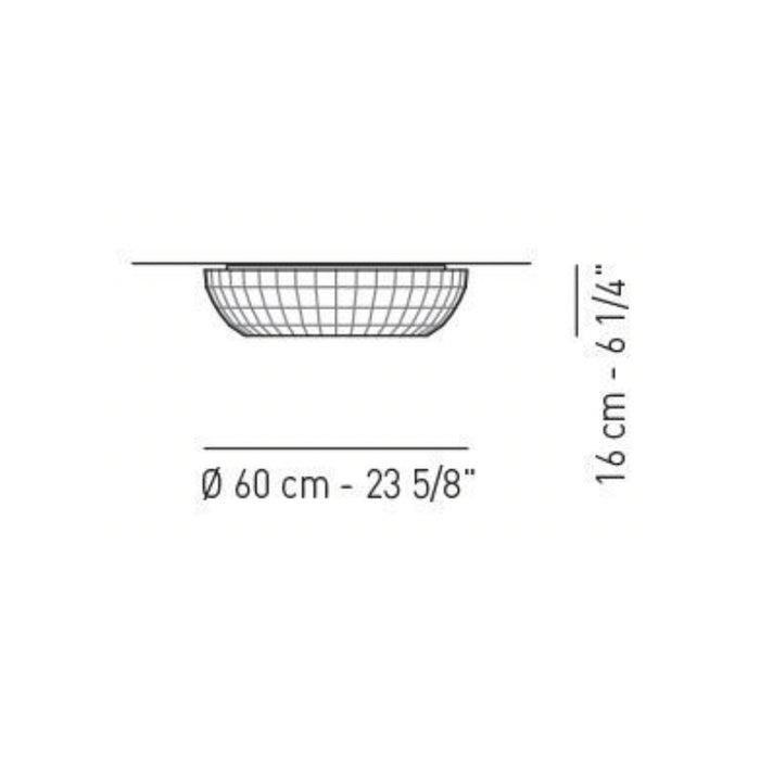 Axo UPBEL060 Bell 3-lt 24" Flush Mount