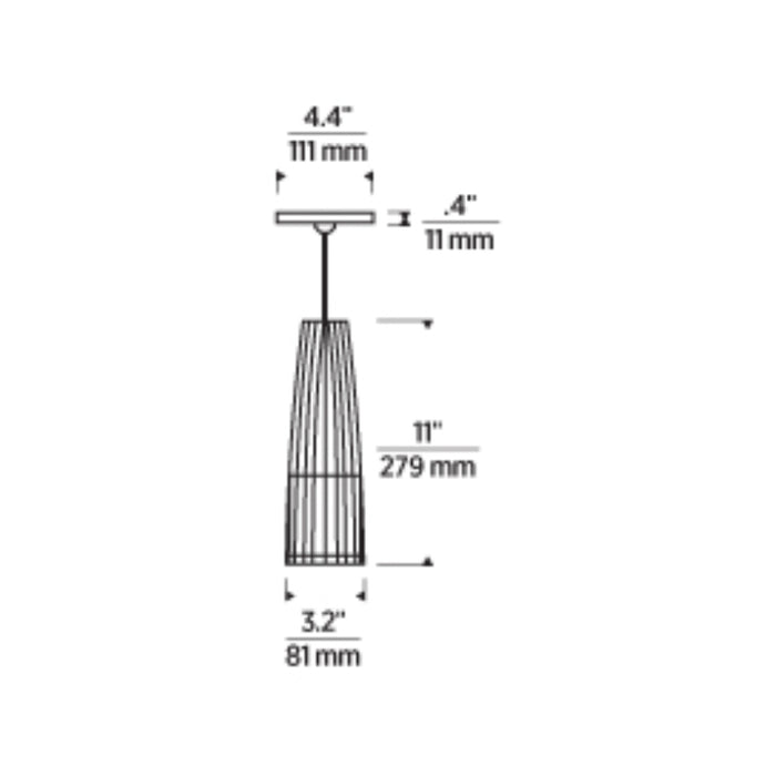 Tech Lighting Evox 3" Pendant