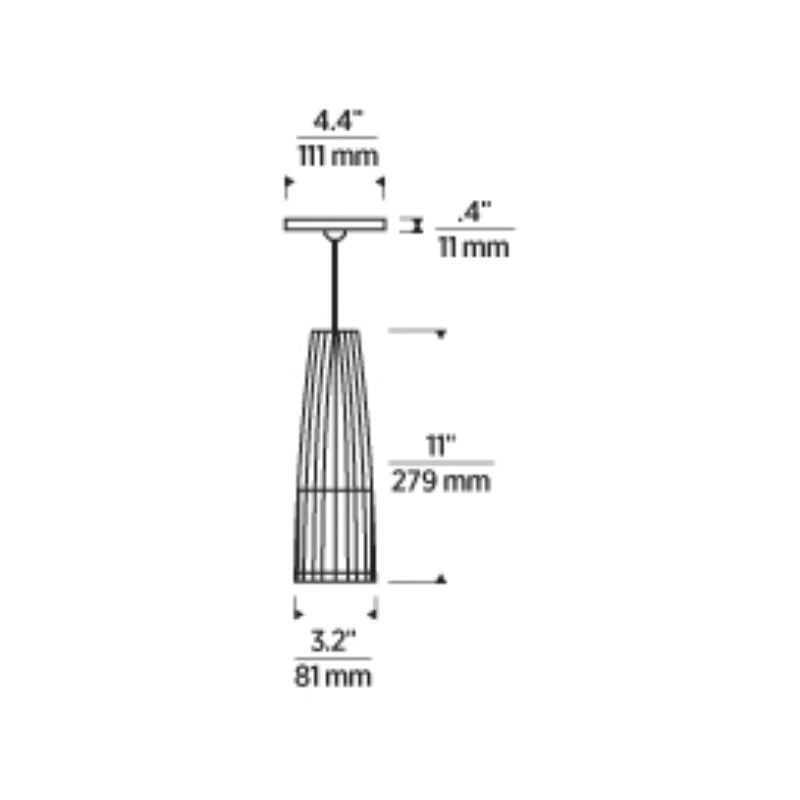 Tech 700FJEVO Evox 1-lt 3" Low Voltage Pendant (Freejack)