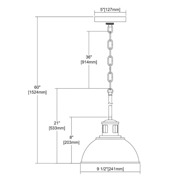 ELK 89007 Lyndon 1-lt 10" Pendant