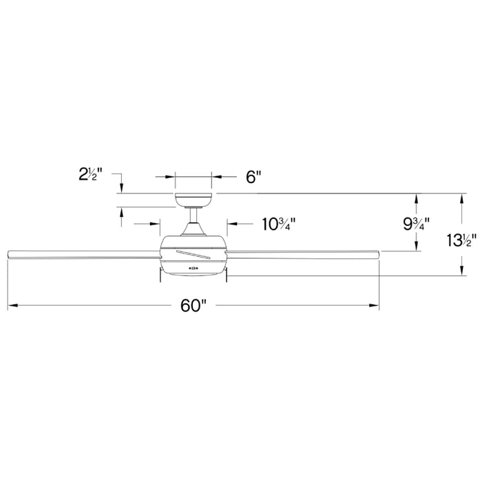 Hinkley 904060F Croft 60" Ceiling Fan with LED Light Kit