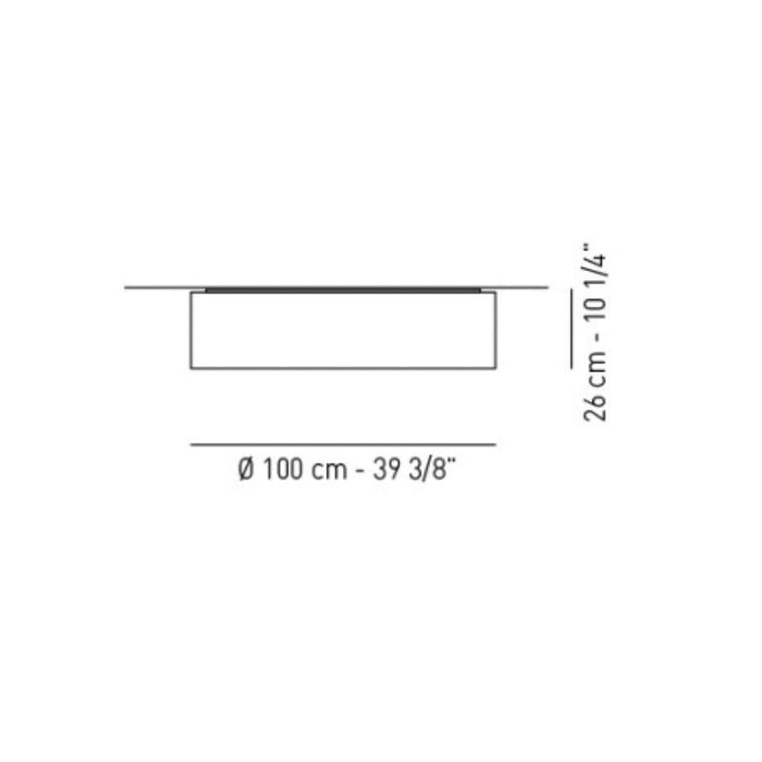 Axo UPSKI160 Skin 5-lt 63" Flush Mount