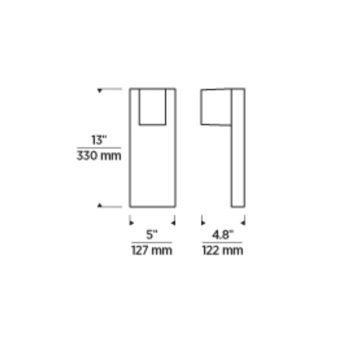 Tech 700WSQDR Quadrate 13" Tall LED Outdoor Wall Sconce