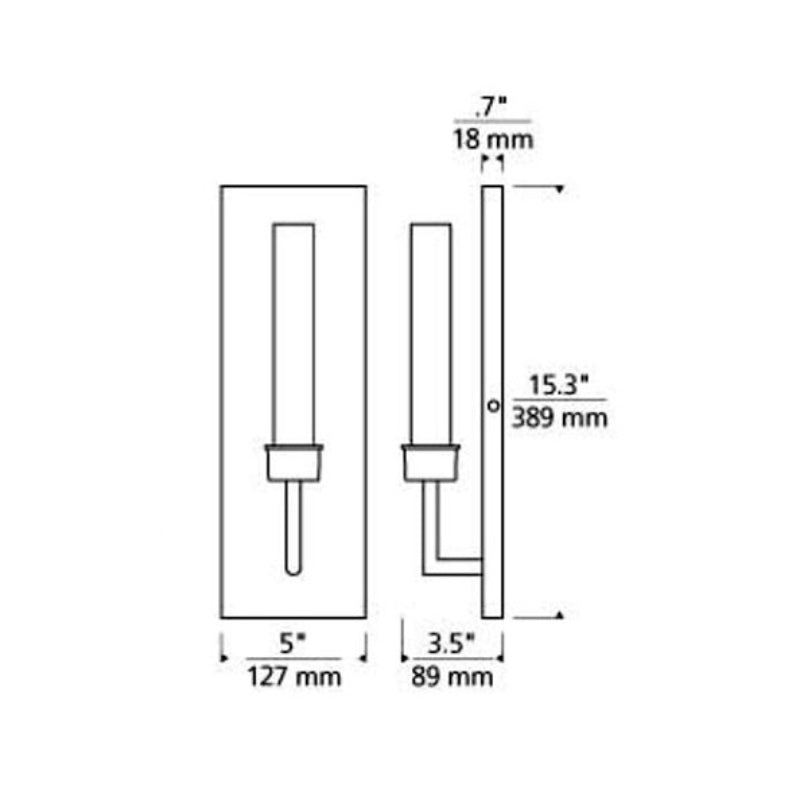 Visual Comfort 700WSLNG1 Linger 1-lt 15" Tall LED Wall Light