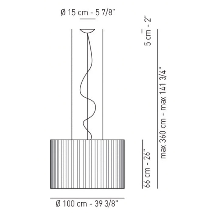 Axo USSKR100 Skirt 4-lt 39" Pendant