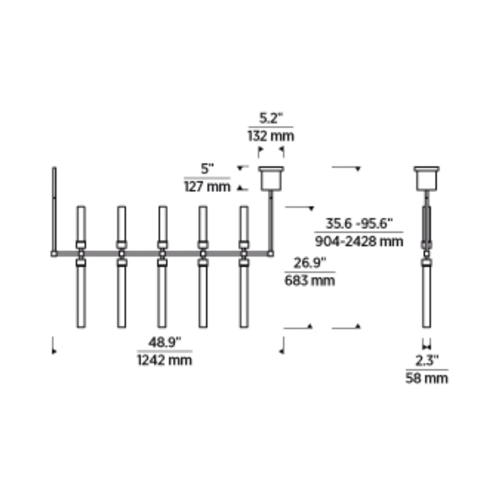 Tech 700LSLNG48 Linger 49" LED Linear Suspension