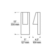 Visual Comfort 700WSPEAK Peak 13" Tall LED Outdoor Wall Sconce