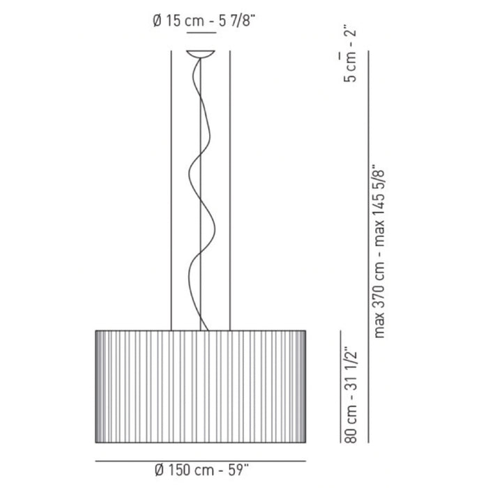 Axo USSKR150 Skirt 5-lt 59" Pendant