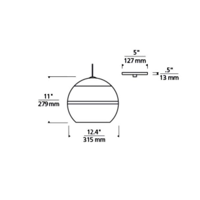 Tech 700TDSDNLP Sedona 1-lt 12" LED Pendant