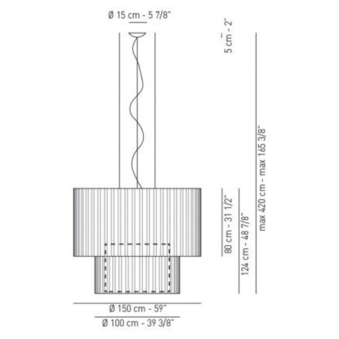 Axo USSK1502 Skirt 5-lt 59" Two-Tier Suspension Light