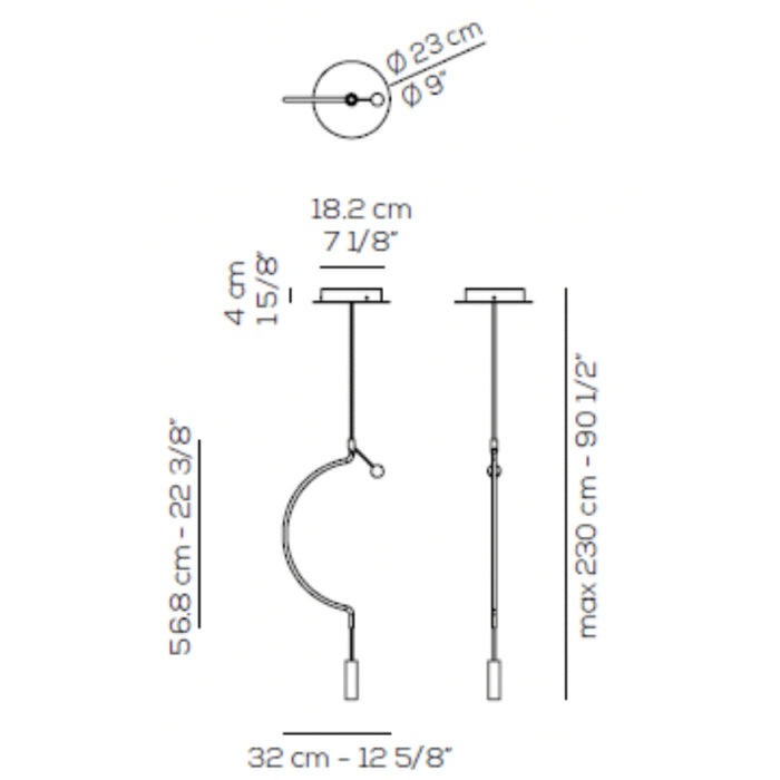 Axo USLIAIP1 Liaison 1-lt 13" LED Pendant