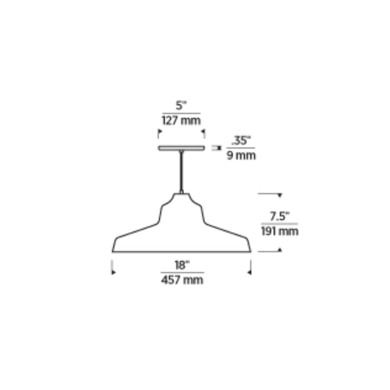 Visual Comfort 700TDZVO Zevo 1-lt 18" Line Voltage Pendant