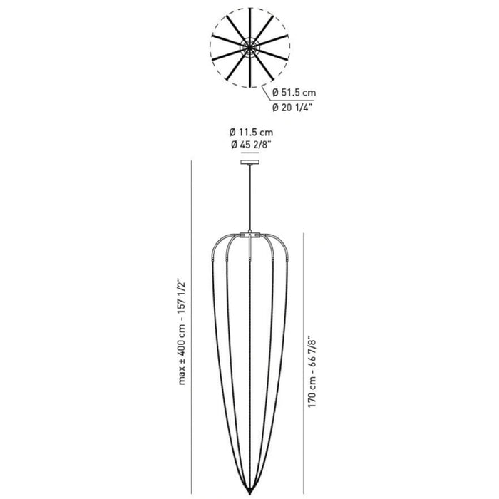 Axo USALY51G Alysoid 1-lt 20" LED Pendant