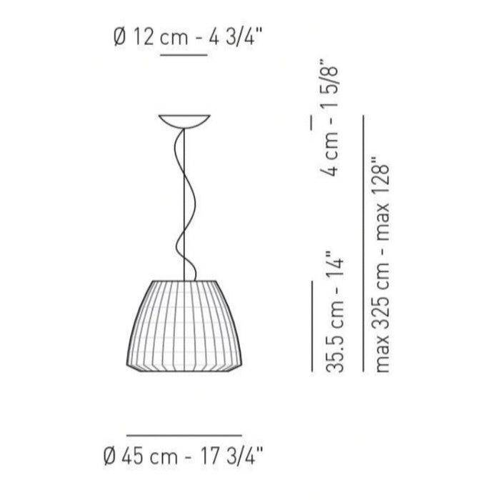 Axo USBEL045 Bell 1-lt 18" Pendant