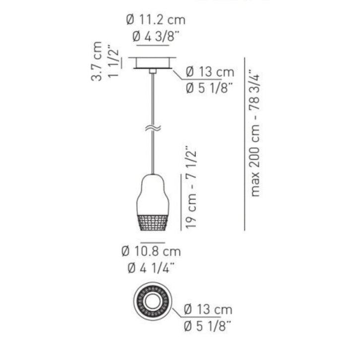 Axo USFEDOR1 Fedora 1-lt 5" LED Pendant