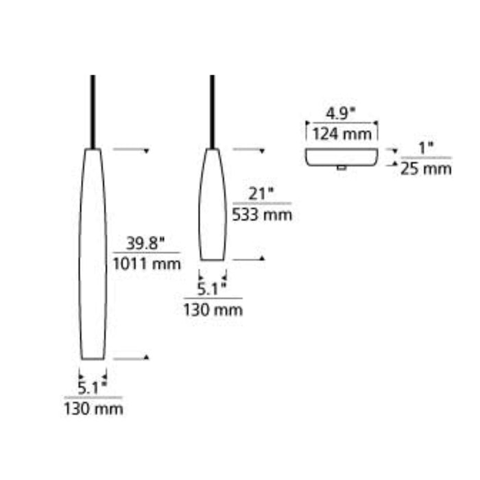 Tech 700TDCDAP Coda 5" LED Line Voltage Pendant