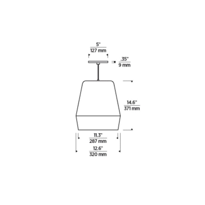 Tech 700TDALE Allea 1-lt 13" Line Voltage Pendant