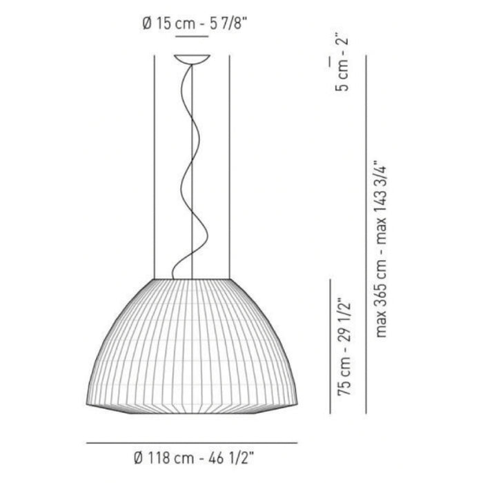 Axo USBEL118 Bell 4-lt 47" Pendant