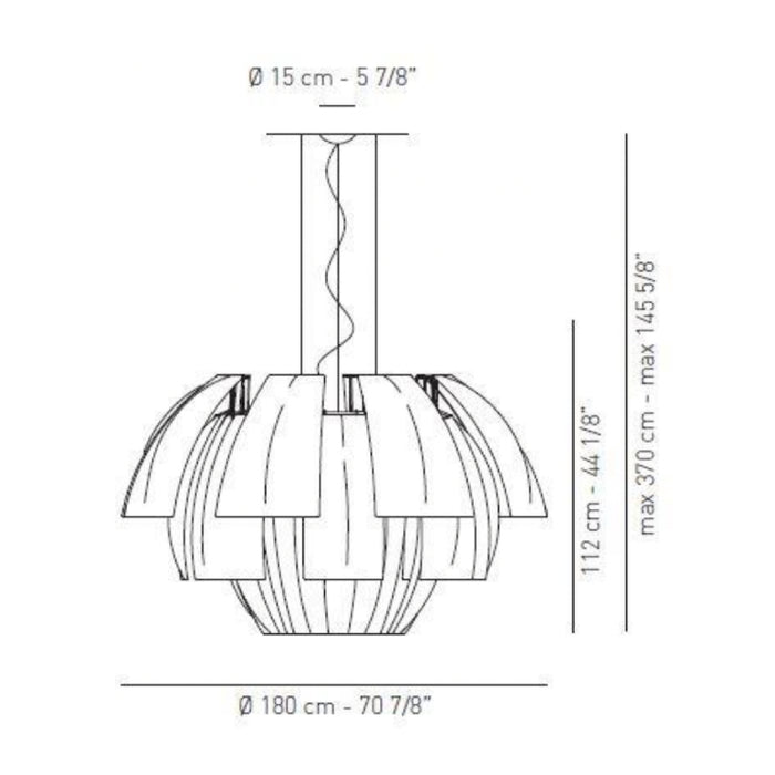 Axo USPLU180 Plumage 6-lt 71" Pendant