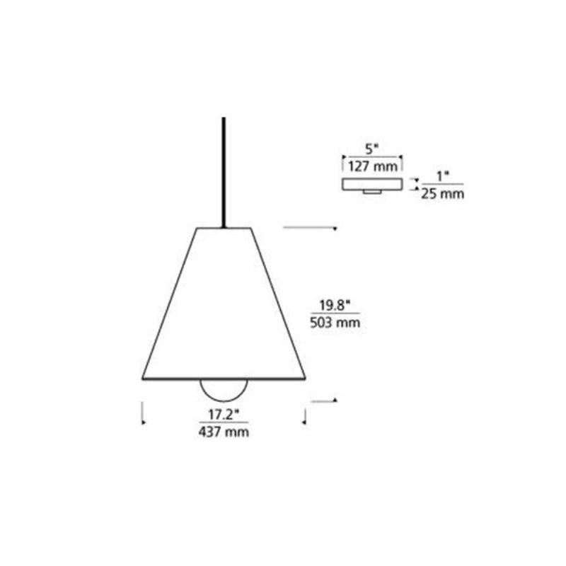 Tech 700TDJNI Joni 1-lt 17" LED Pendant