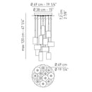 Axo USSPIL12 Spillray 12-lt 19" LED Pendant Light