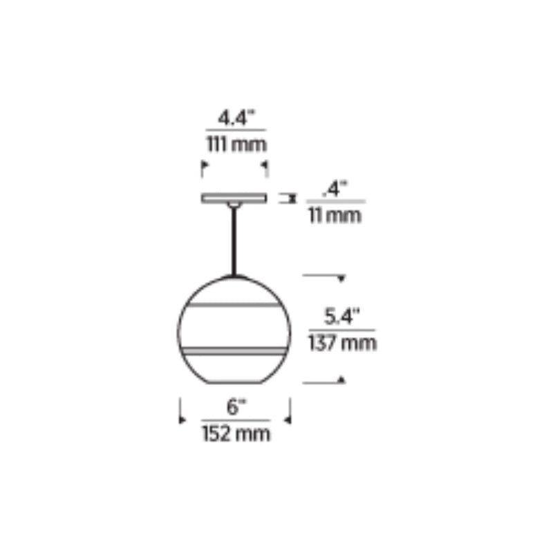 Visual Comfort Sedona 6" Low Voltage Pendant