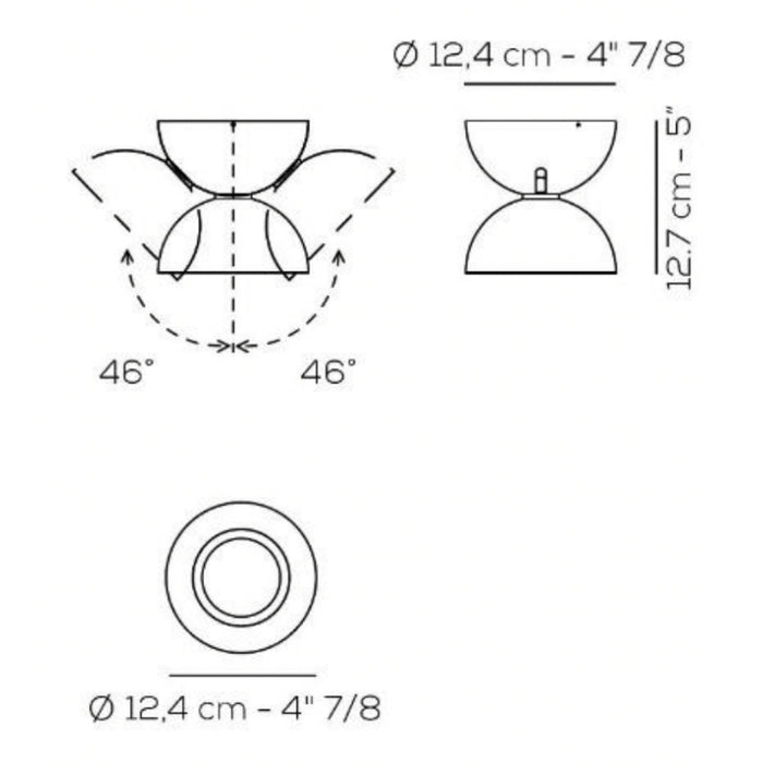 Axo UFDOD DoDot 1-lt 5" LED Wall / Ceiling Light