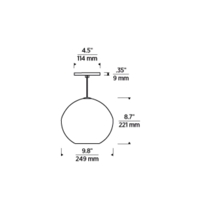 Tech 700TDISLA Isla 1-lt 10" LED Line Voltage Pendant