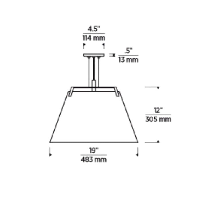 Tech 700TDDEVP Devin 1-lt 19" Pendant