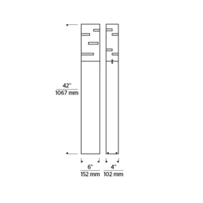 Tech 700OBRVL Revel 42" Tall Outdoor LED Bollard