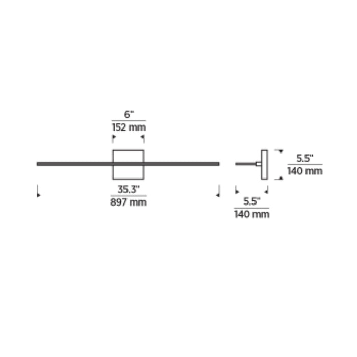 Tech 700BCSPAN Span 1-lt 36" LED Bath Light