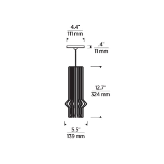 Tech Mini Syrma 1-lt 6" Low Voltage LED Pendant