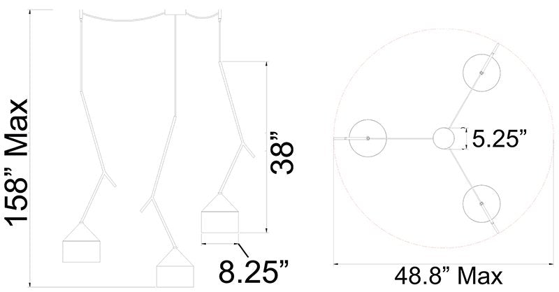 Access 24880 Pizzazz 3-lt LED Oblong Pendant
