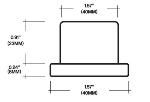 Core DOT-100 Indoor/Outdoor LED Recessed Undercabinet Downlight