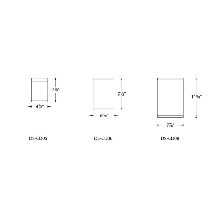 WAC DS-CD06 Tube Architectural 6" LED Outdoor Ceiling Mount, 35W