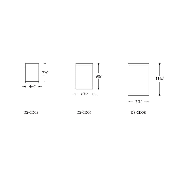 WAC DS-CD08 Tube Architectural 8" LED Outdoor Ceiling Mount, 46W