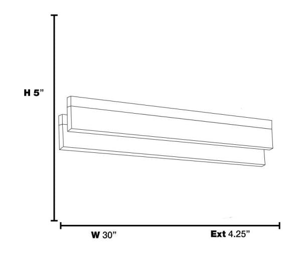 Access 62245 Linear 1-lt LED Dimmable Vanity